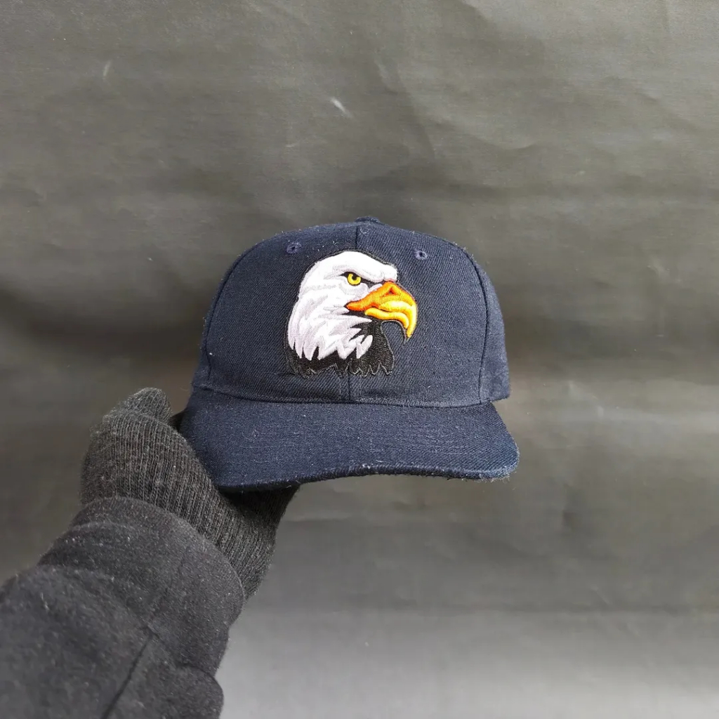 Topi Simple Cap Unisex Pria Wanita EAGLE Navy