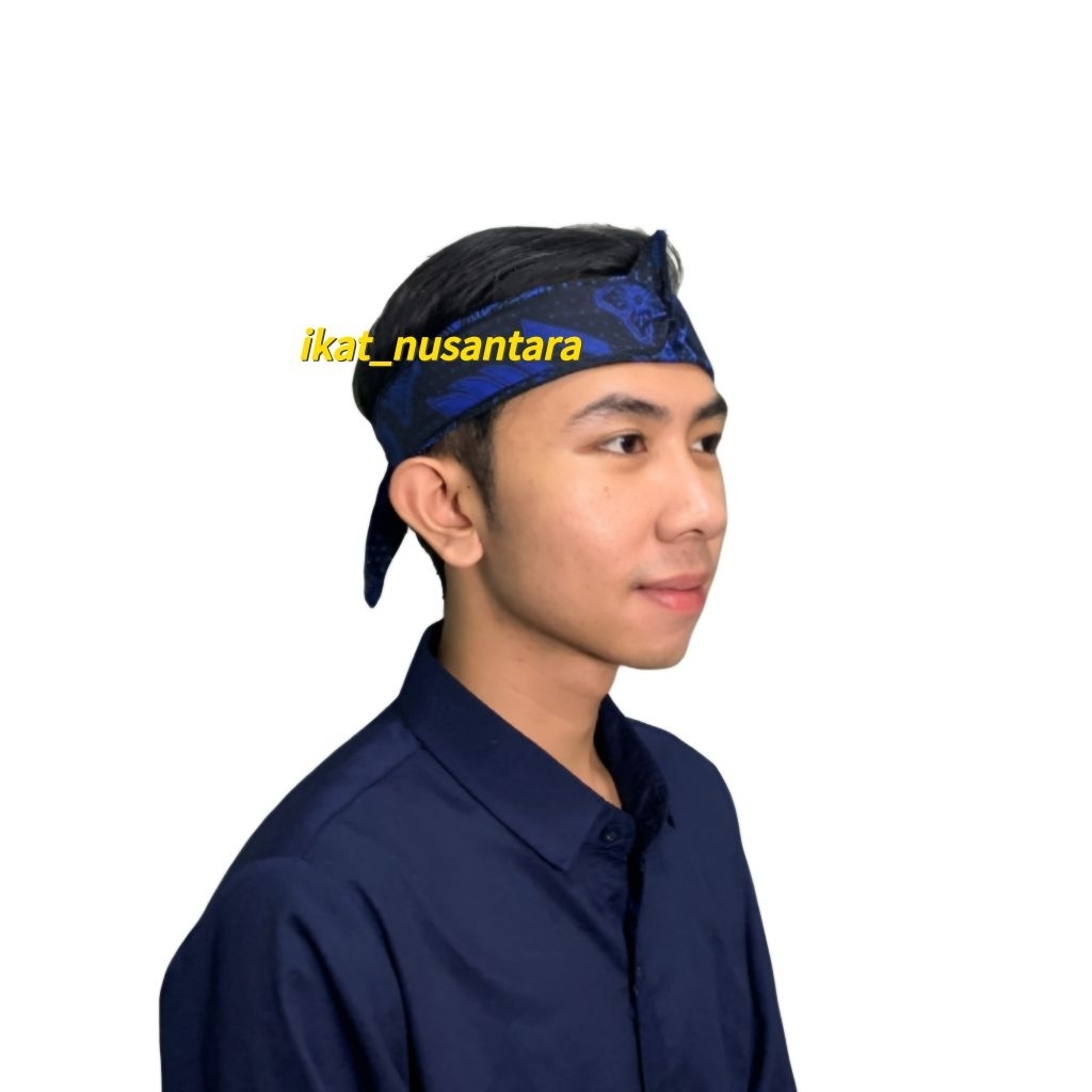 Iket kepala sunda jawa baduy dewasa & anak blangkon bolong batik topi laki laki keren iket sunda ana