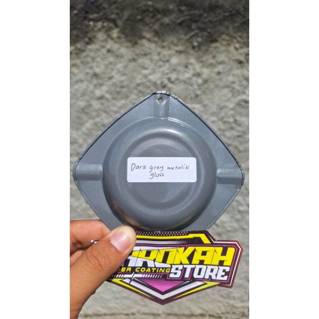 powder coating cat bubuk dark grey metalik gloss