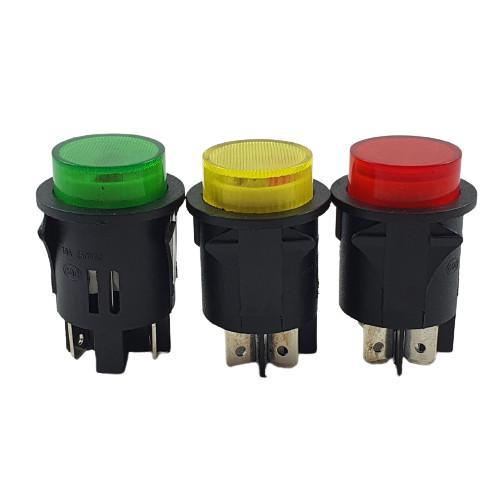 Tombol Power On Off Saklar 25mm Push Button Switch Self Locking