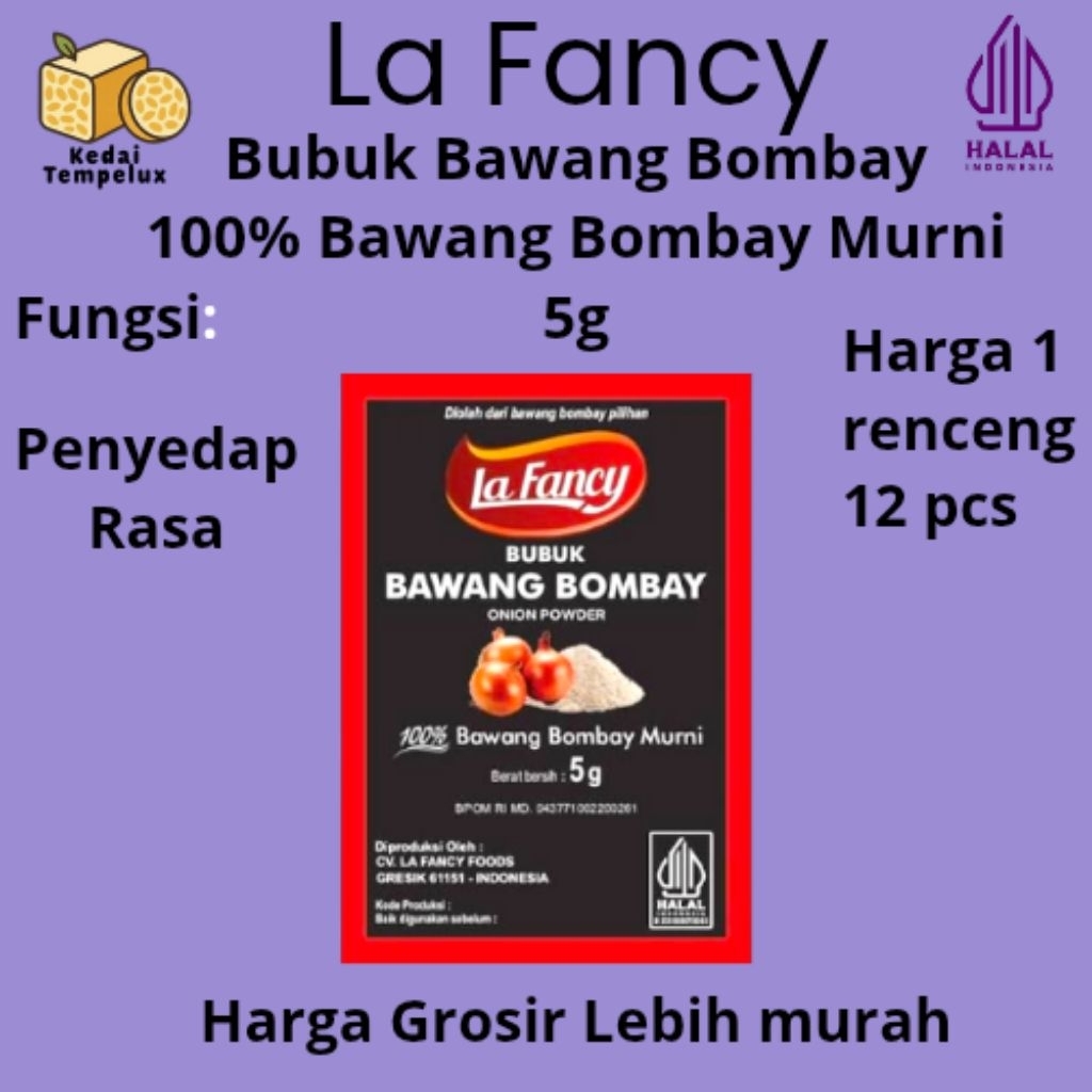 

Bumbu bubuk La Fancy 12pcs - Bubuk bawang Bombay 5g