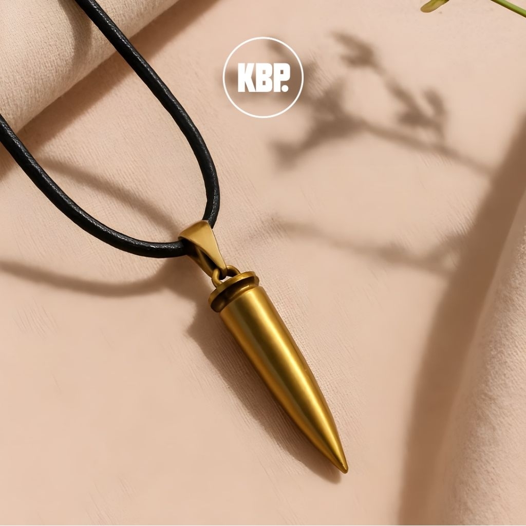 KALUNG TITANIUM PRIA WARNA EMAS