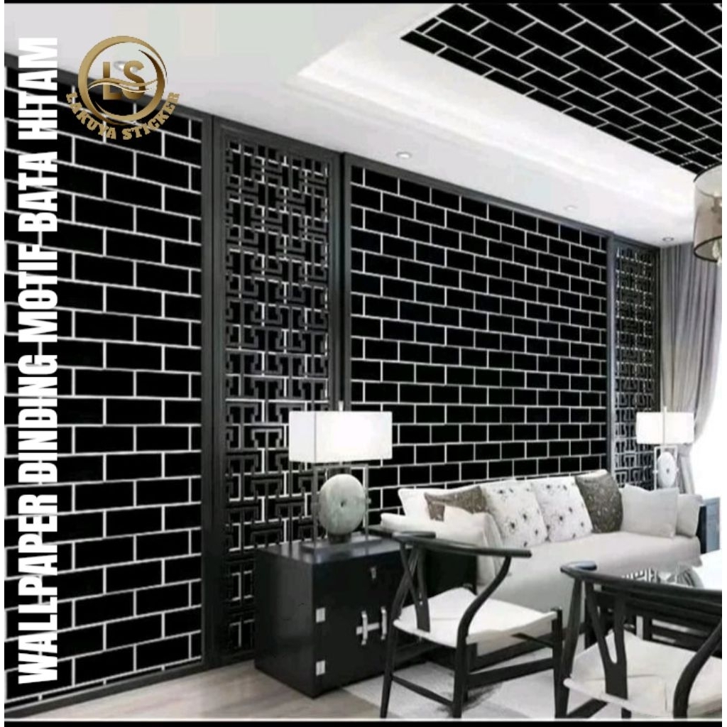 Wallpaper Sticker DindingWalpaper Stiker Ruang Tamu Walpeper Tembok