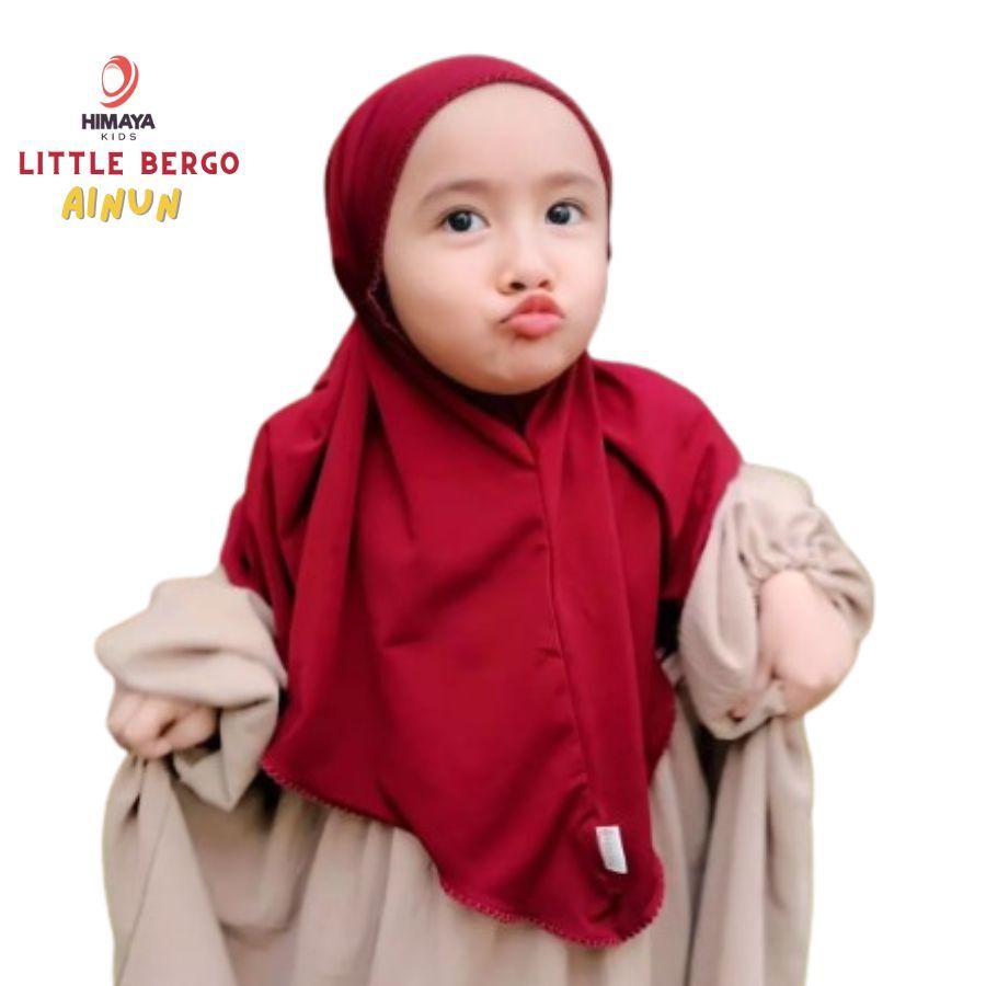 HIMAYA - Kerudung Anak Bayi - Ainun (0-3 thn) - Jilbab Bayi Bahan Jersey Lucu Adem