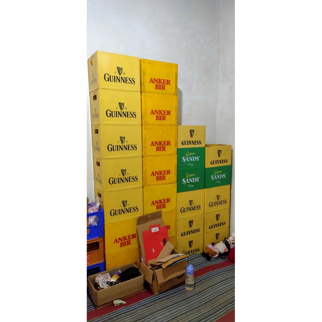 KRAT BEKAS MEJA KURSI KRAT ANKER KUNING BESAR DAN BINTANG MERAH