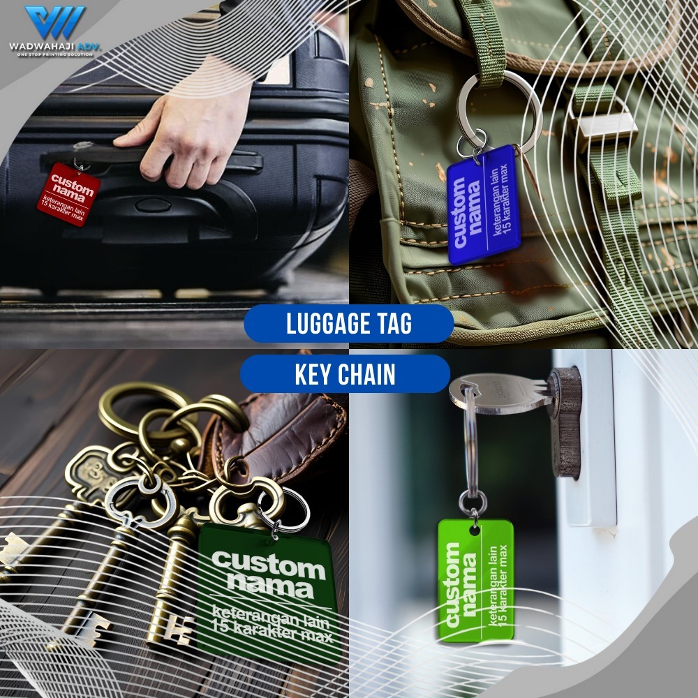 Keychain Gantungan Kunci nama Akrilik | gantungan tas | keychain grafir |  Ganci Grafir Wadwahaji