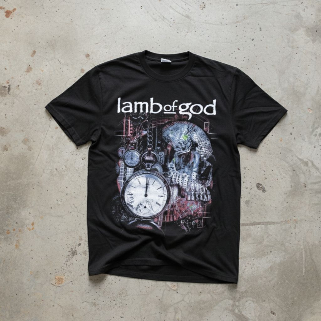 KAOS BAND OFFICIAL LAMB OF GOD - BLACK CIRCUITRY SKULL TOUR