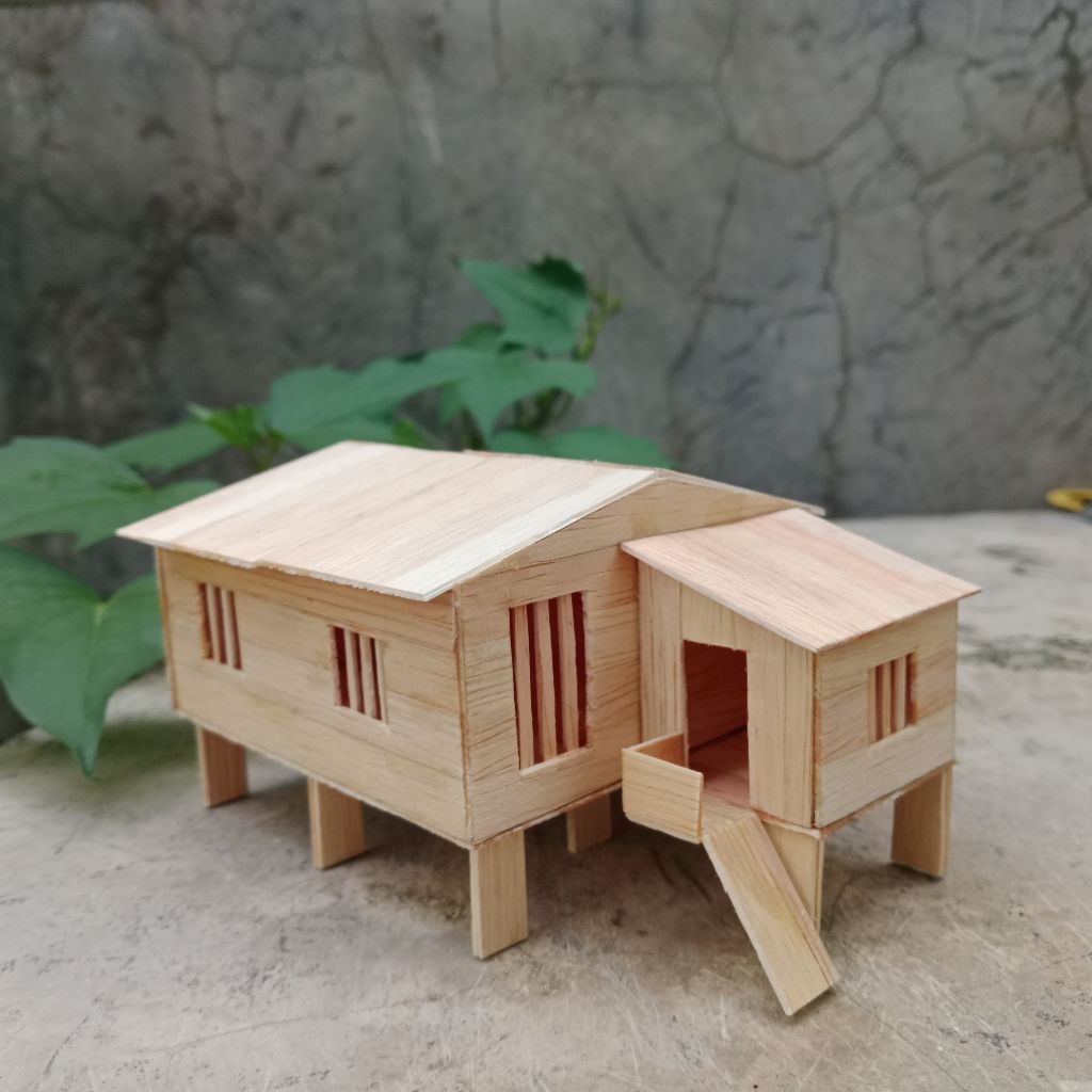 kerajinan rumah panggung sederhana dari stik es krim