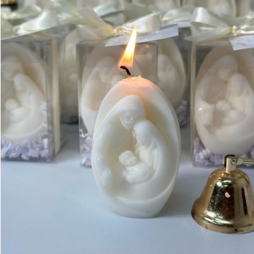 patung set doa Yesus Maria lilin | Lilin doa Yesus maria