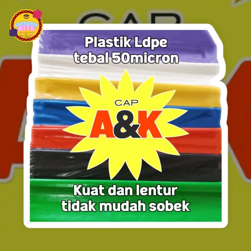 Plastik Layangan Warna Warni 120x100