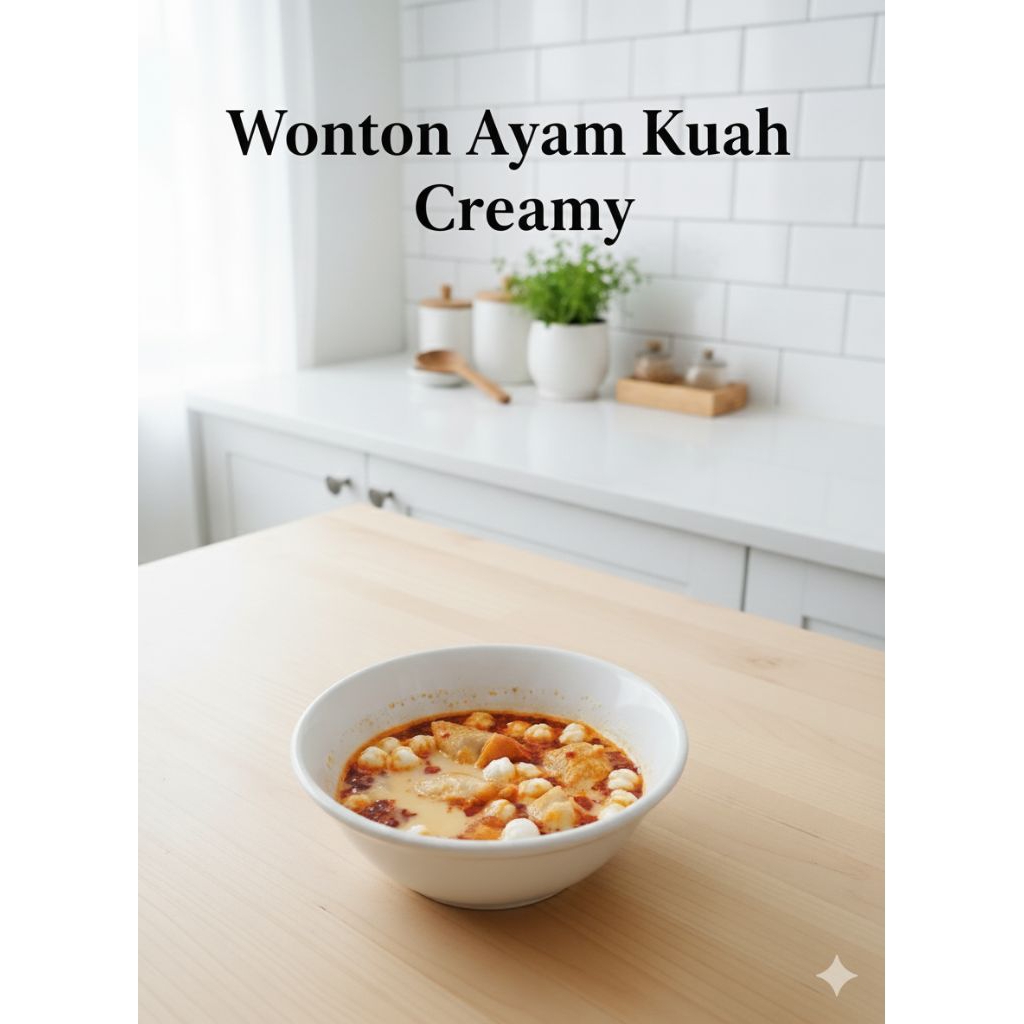 

Wonton ayam kuah creamy