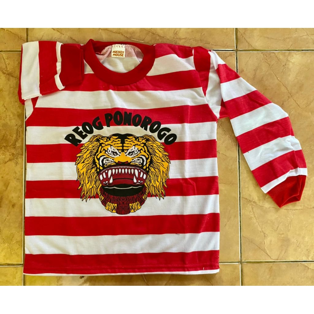 Kaos Reog Ponorogo anak lengan panjang