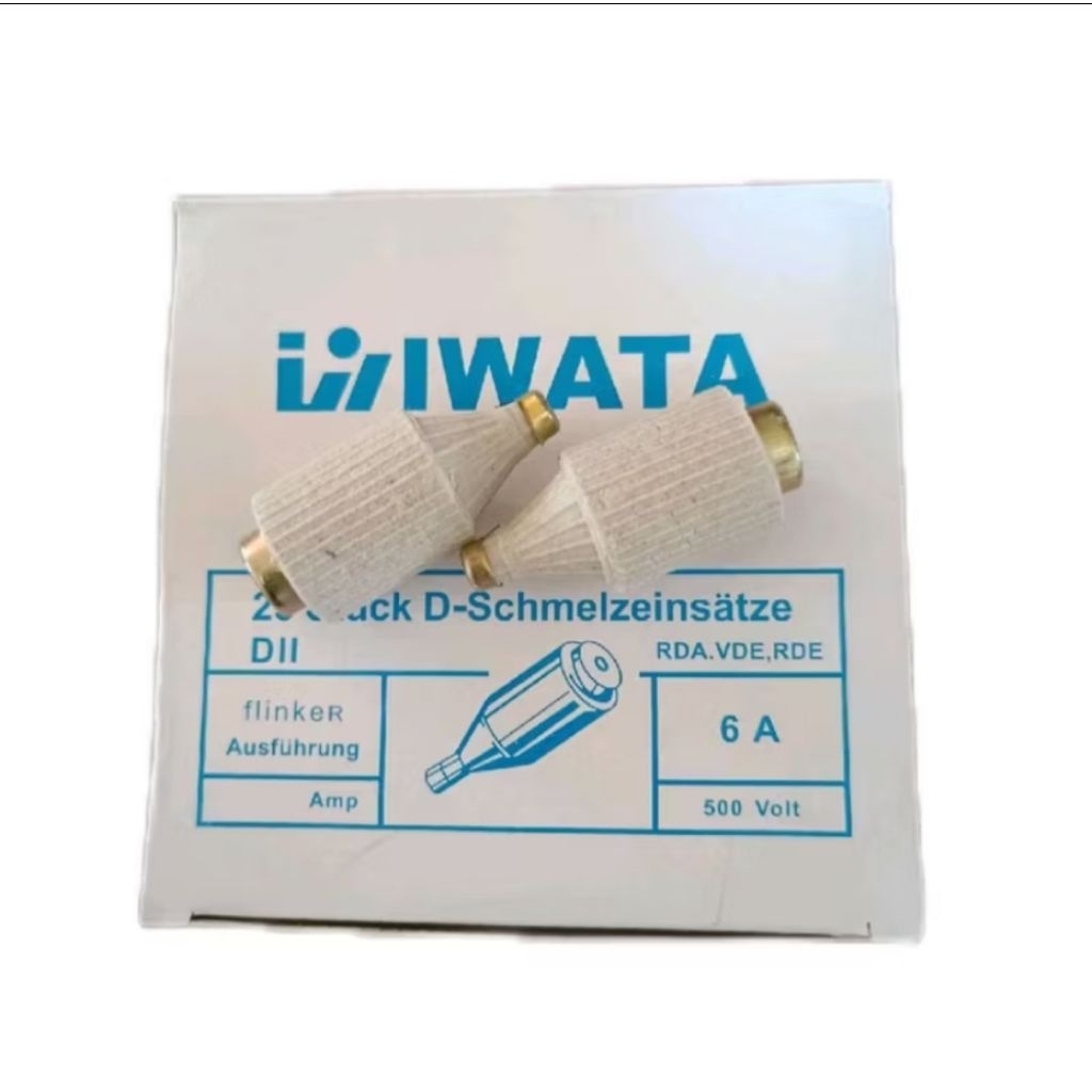 Sekring Batu Fuse Sekering Keramik Listrik 6A 6 Ampere IWATA//