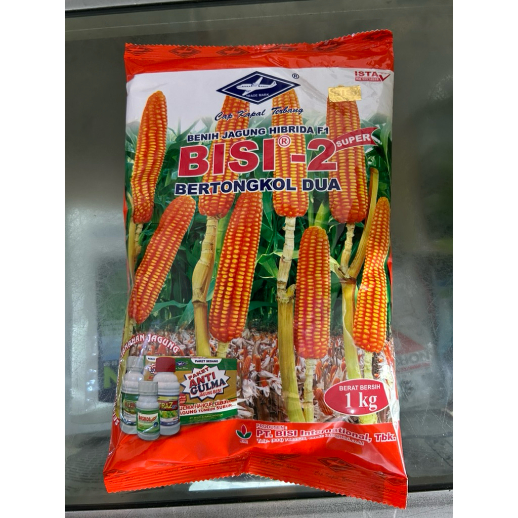 Bibit / Benih Jagung Pipil Hibrida  BISI 2 Tongkol 1 KG Cap Kapal Terbang