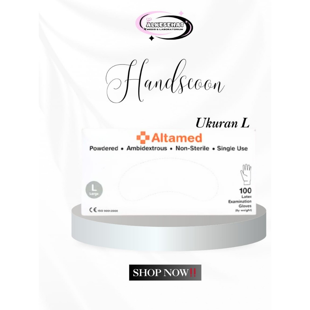 Handscoon Altamed Latex ukuran L