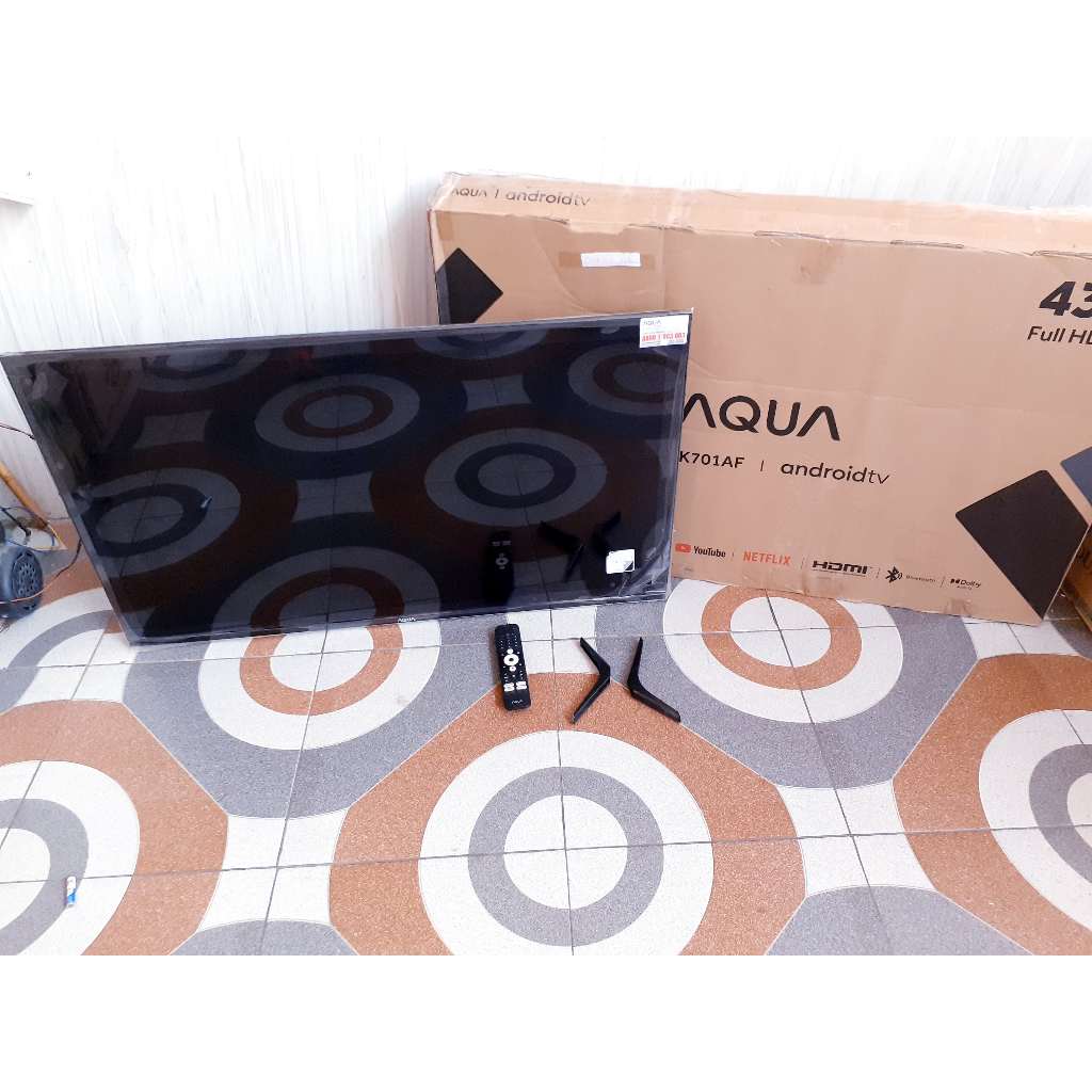 TV ANDROID AQUA JAPAN 43IN FULL HD DIGITAL TV NETFLIK YOUTUBE