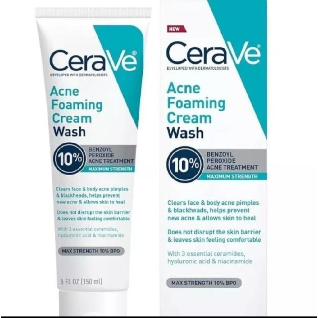 cerave acne foaming cream wash 10% 150.ml