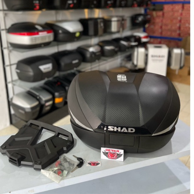 Top Box Shad SH58x Expandable - up To 58L Box belakang Motor Universal. Box original Shad Spanyol Be