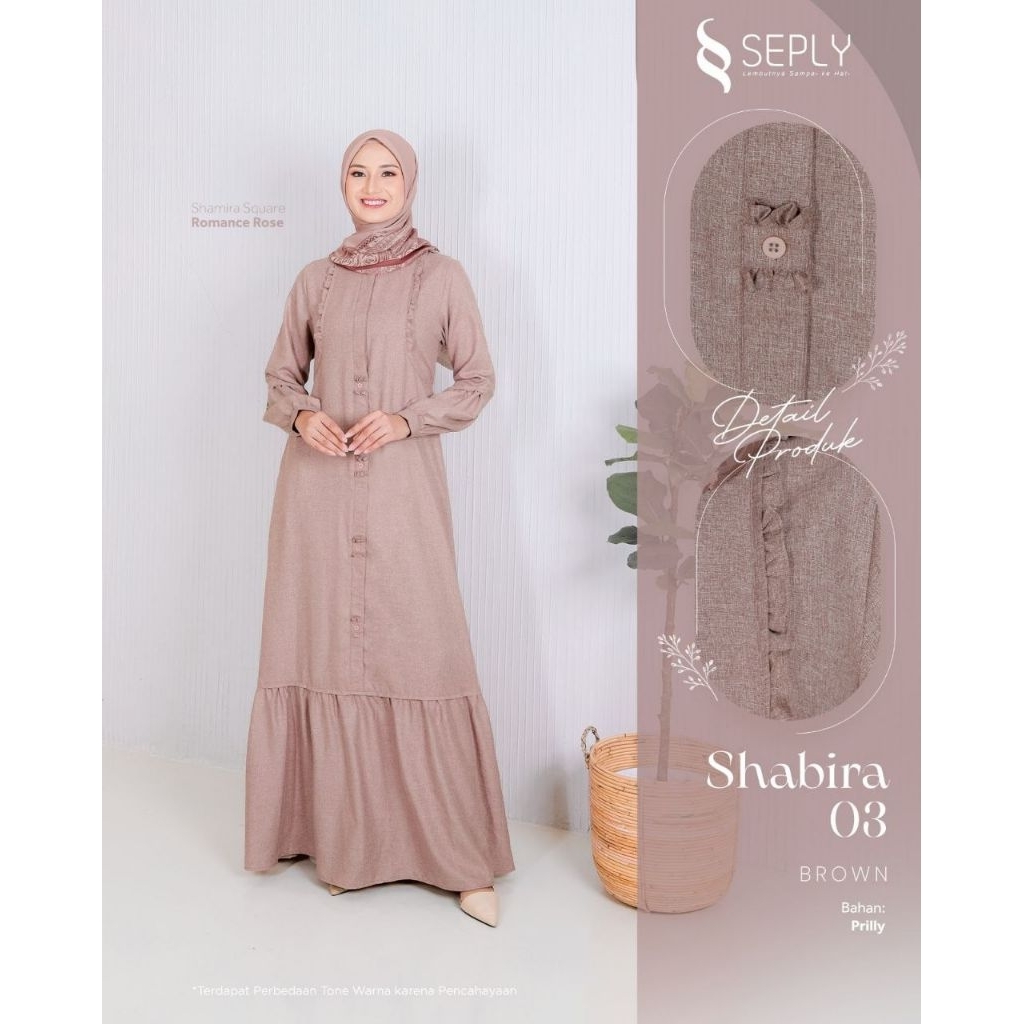GAMIS SEPLY SHABIRA 03 / GAMIS SIMPLE / GAMIS ELEGANT / GAMIS POLOS / GAMIS BROWN