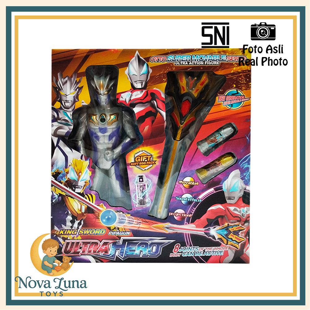 NovaLuna Mainan Anak Robot Ultraman + Senjata Mainan Ultra Hero Geed Capsule HF000-17