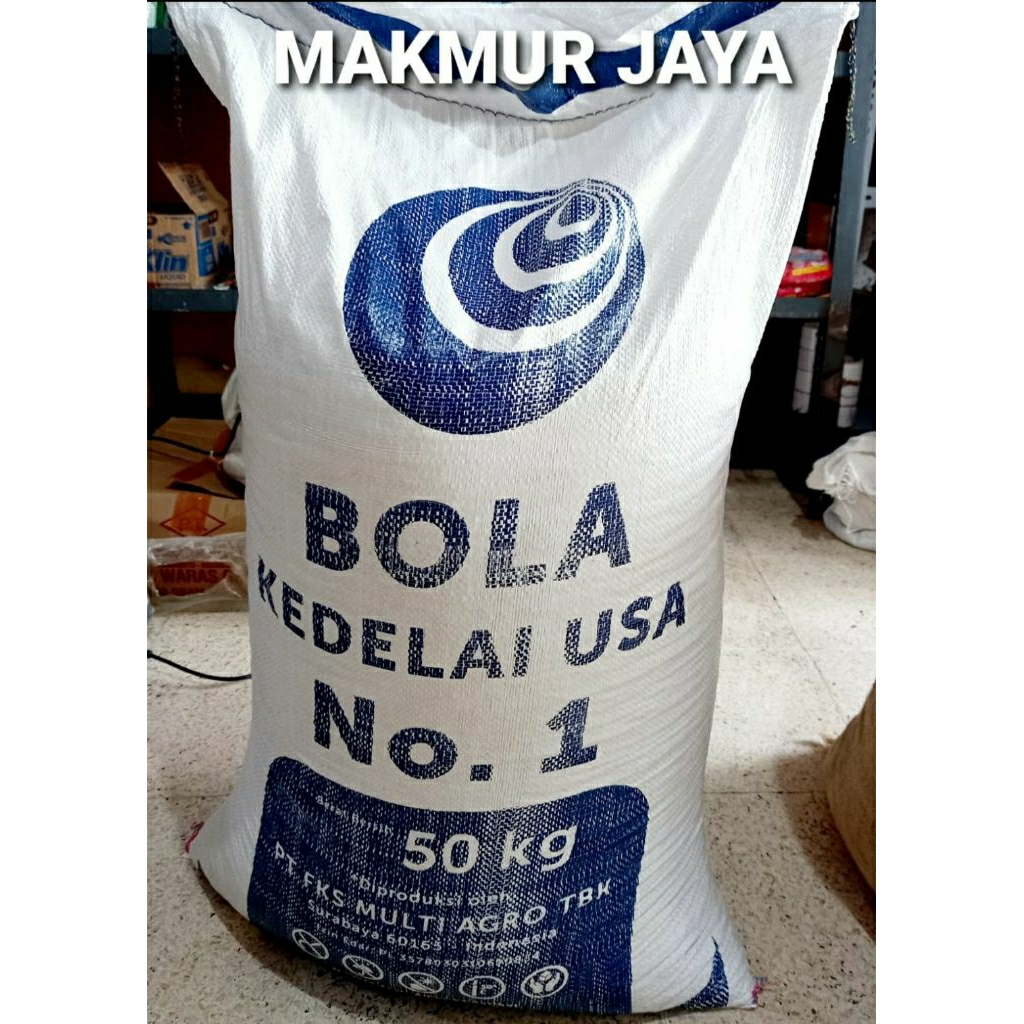 (1 Sak) Kacang Kedelai / Kedele Super USA 50 Kg ( Cap BOLA)