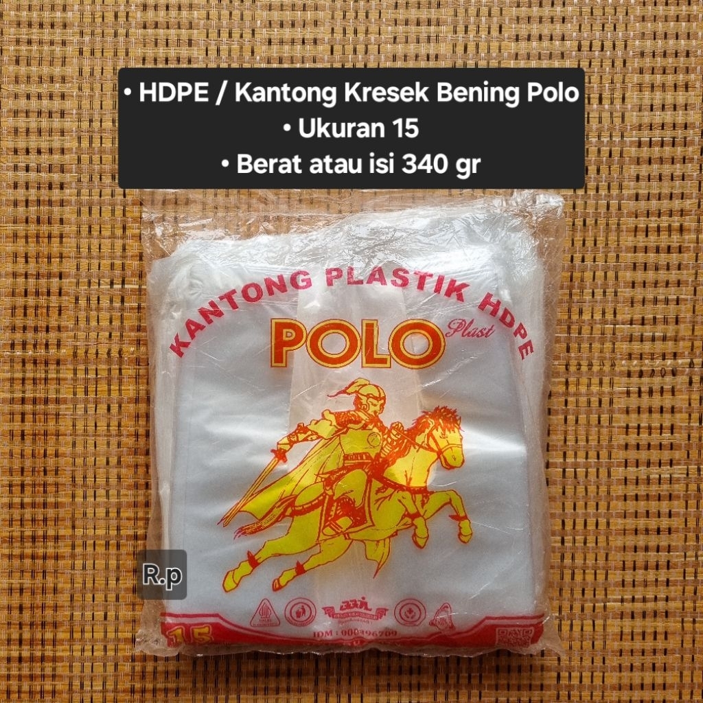 HDPE/Kantong Plastik Kresek Bening Polo Kecil/Uk.15