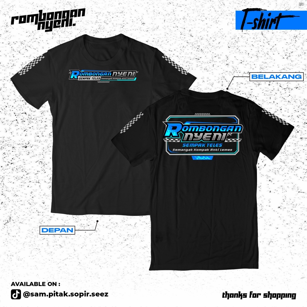 Kaos Rombongan Nyeni Original by Sampitak Cotton Combed 20s Nyaman Lembut