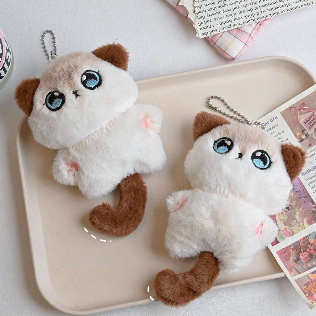 KITTY CAT KEYCHAIN PLUSH RAGDOLL CUTE