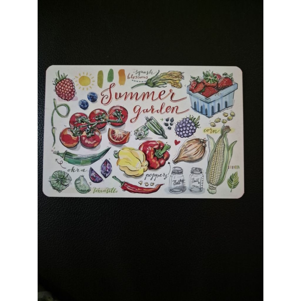 

kartu pos loupaper summer garden postcard