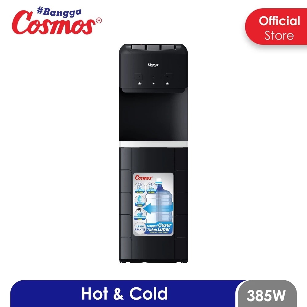 Cosmos Dispenser 3 Kran Hot Cool CWD-7601 CWD7601 Galon Bawah 3 Kran Hemat Listrik