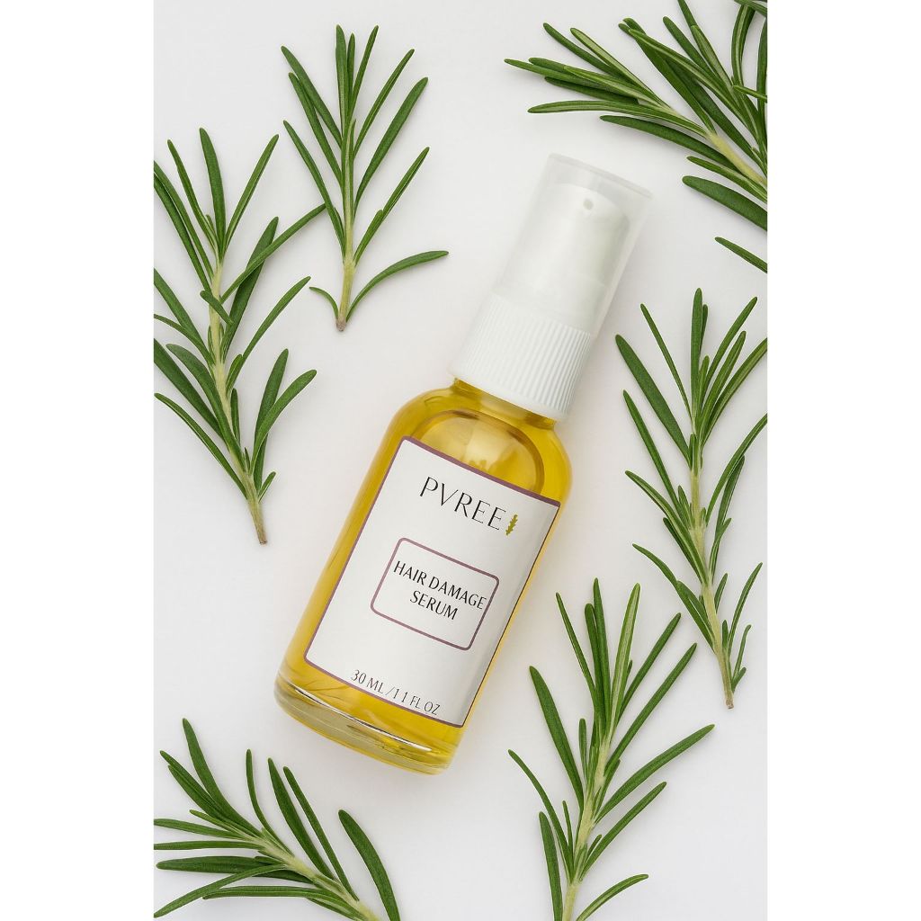 PVREE HAIR DAMAGE SERUM-HAIR OIL SERUM-SERUM HAIR OIL-NATURAL SERUM NO SILICON- SERUM BATANG & UJUNG
