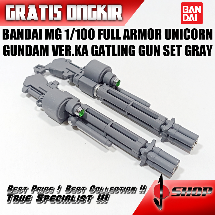 BANDAI MG 1/100 FULL ARMOR UNICORN GUNDAM VER.KA GATLING GUN SET GRAY MG1878