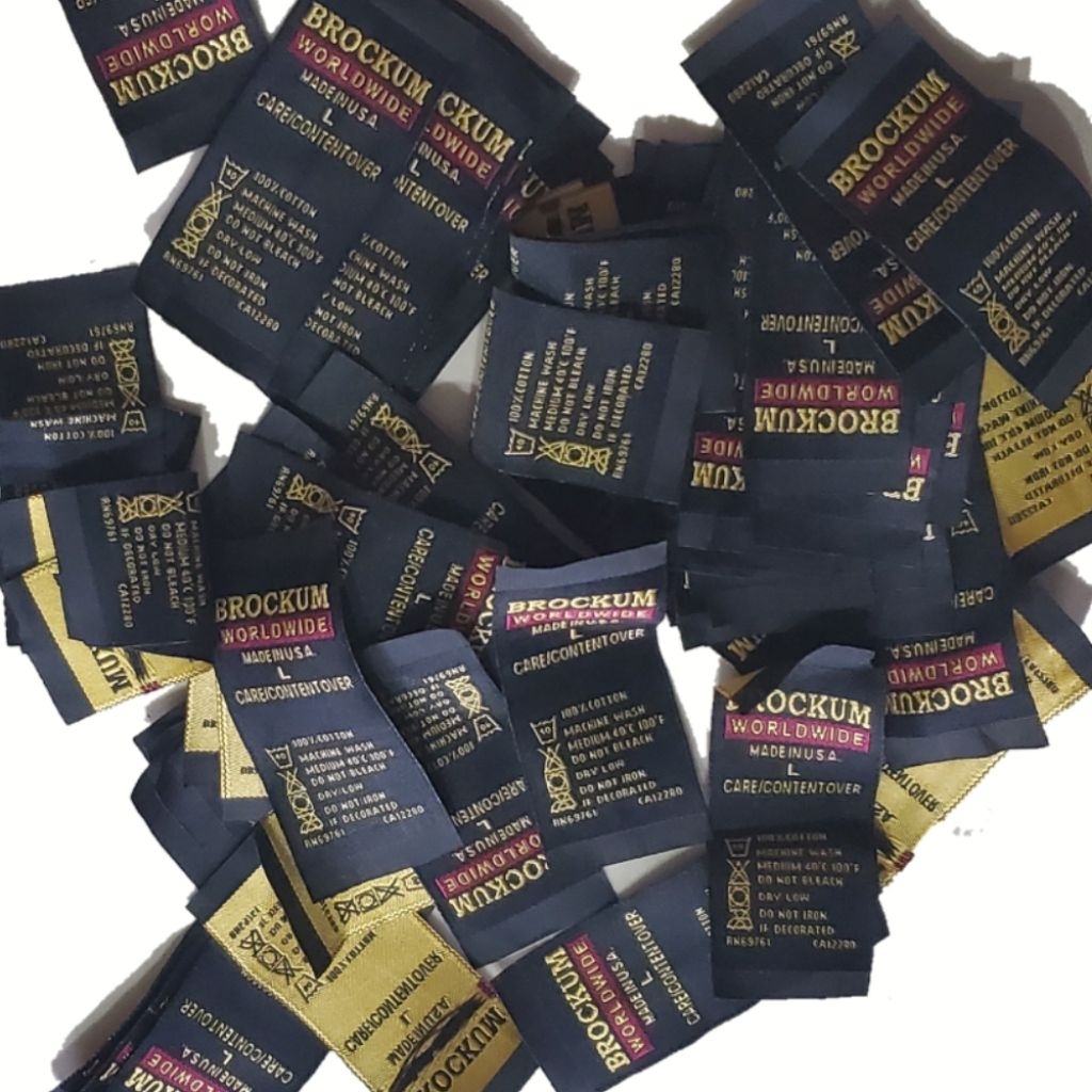 Tag leher kaos musik band vintage brockum gold