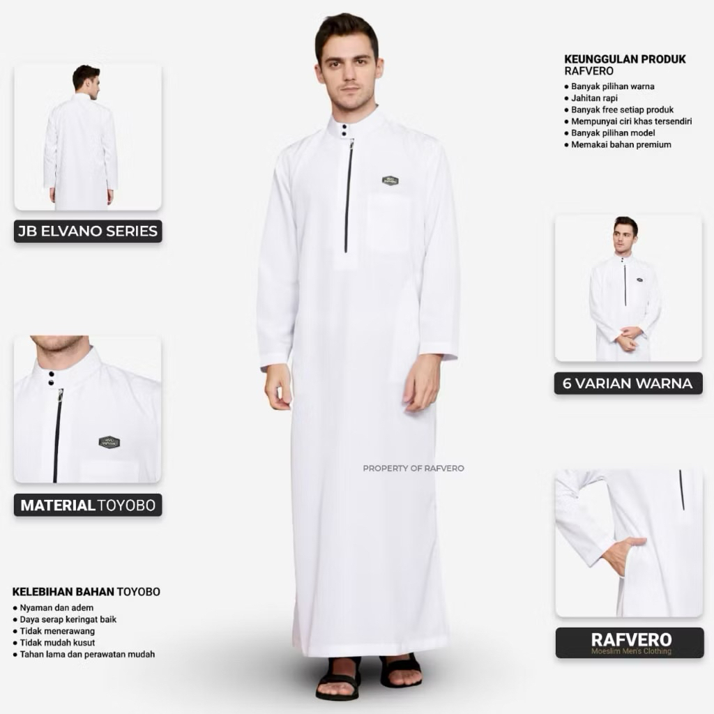 Jubah Slimfit Hitam Polos - Gamis Polos Toyobo - Gamis Polos Premium - Gamis Pria Muslim - Jubah Pri
