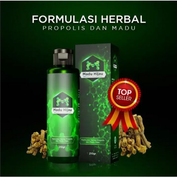 Madu hijau asli herbal asam lambung dan maag 210gr logo M original
