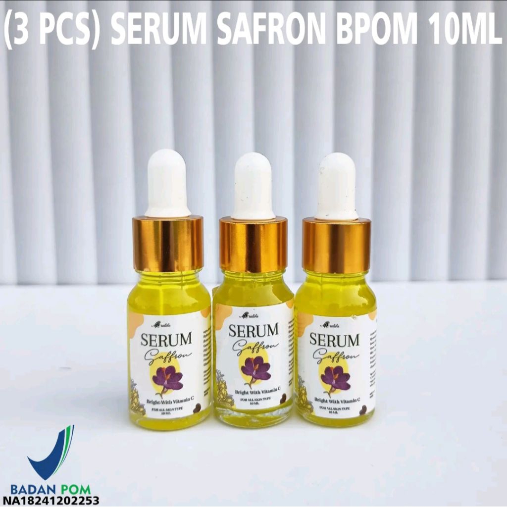 Serum saffron 10 ml serum glowing saffron penghilang jerawat BPOM