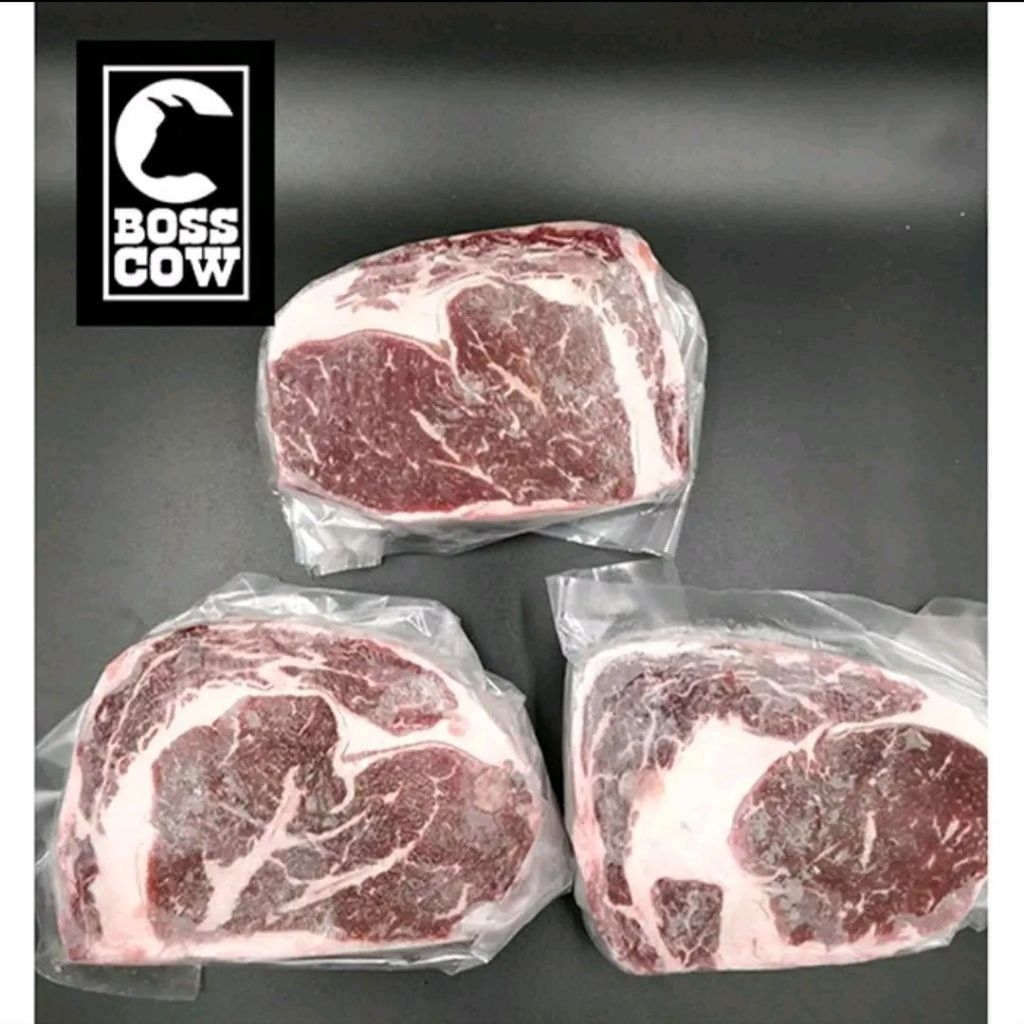 

Ribeye Wagyu AUS Marbling MB 5 rib eye wagyu premium import australia steak medan