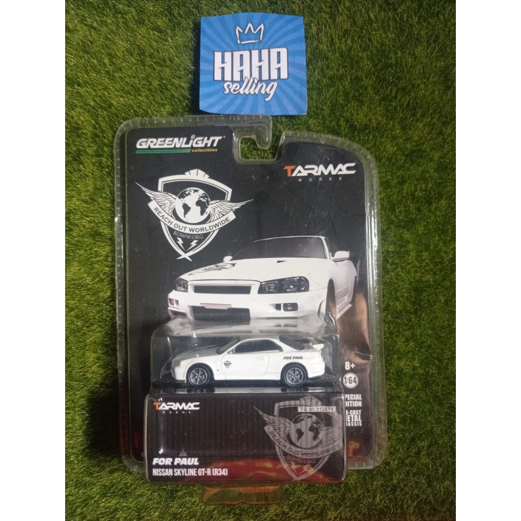 TARMAC WORKS Nissan Skyline GT-R (R34) - GREENLIGHT COLLECTIBLES - Haha Selling