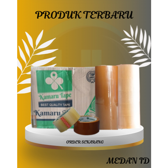 

HLM - (72 Pcs) [1 Dus] Lakban Bening Kamaru Tape - Lakban Cokelat Murah Kamaru Tape 45mm