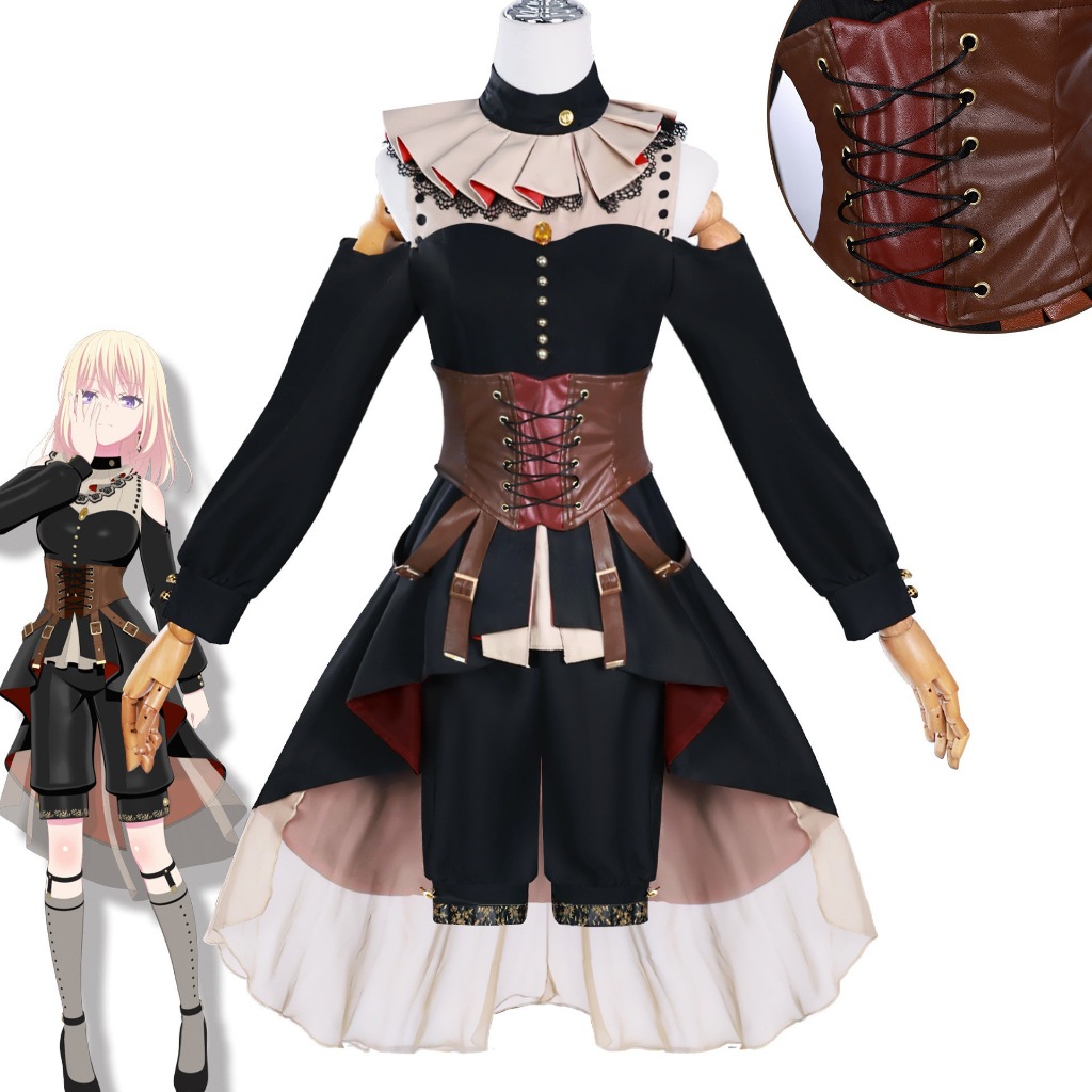 BanG Dream cosplay Ave Mujica Misumi Uika cosplay costume and wig