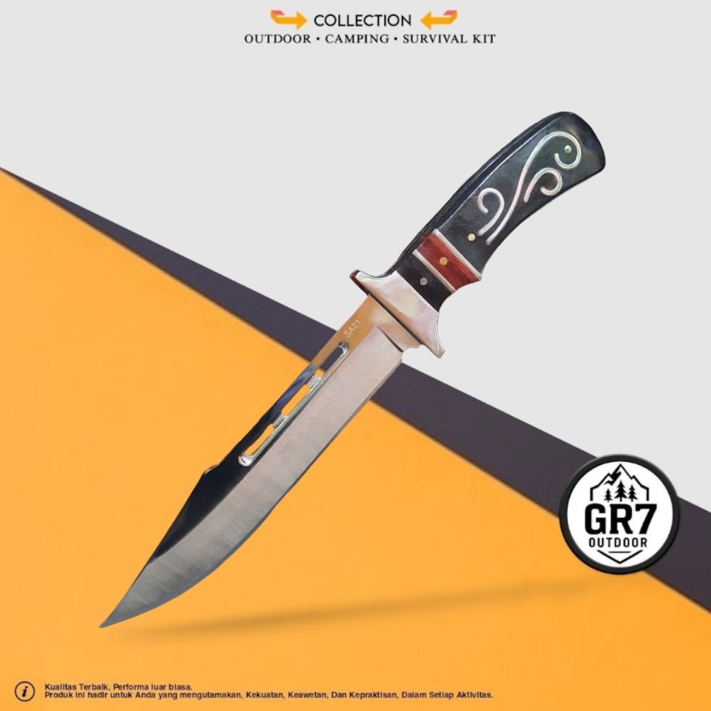 Pisau Survival Tactical Columbia SA21 Outdoor + Sarung / Pisau Hunting / Survival Kit