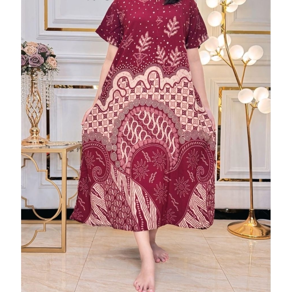 Daster Payung, Bahan Rayon Premium, Motif Mewah