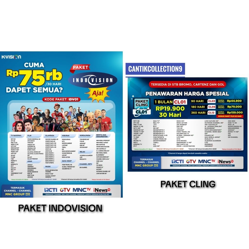 Paket Kvision Cling - Indovision