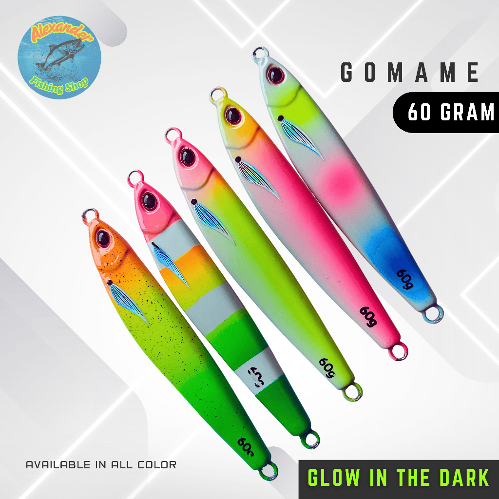 Metal Jig 60 gram | Jig 60 gram | Gomame 60 gram | Gomame Full GID | Jig Glow in The Dark