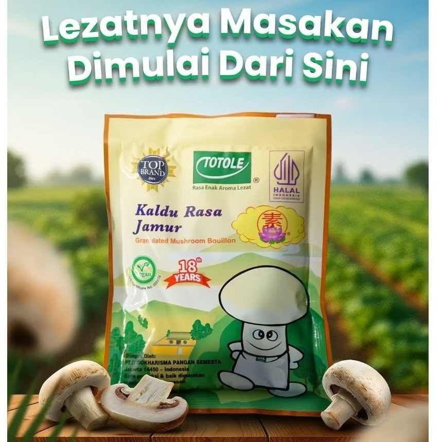 

Halal Micin Kaldu Jamur Totole 400gram expire 09042027 panjang lama original Bumbu Masak Enak