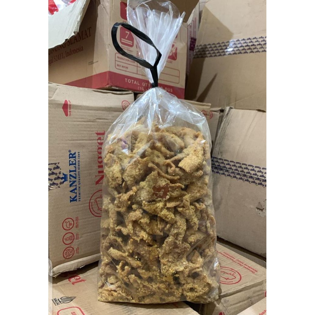 

1 ball berat 2 kg kulit ayam krispi/crispy kriuk renyah no anyir. khusus grosir