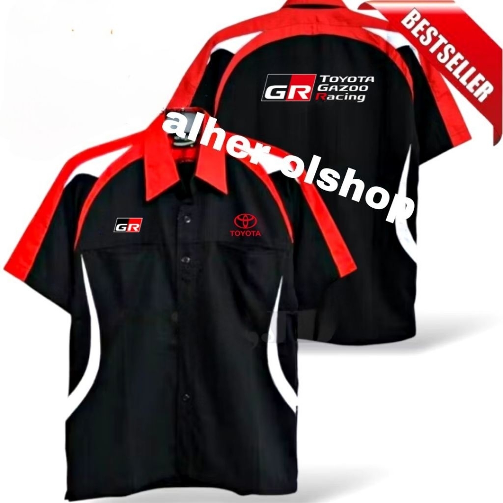 bordir kemeja Toyota gazoo racing baju Toyota gazoo racing seragam Toyota gazoo racing Pdh Toyota ga