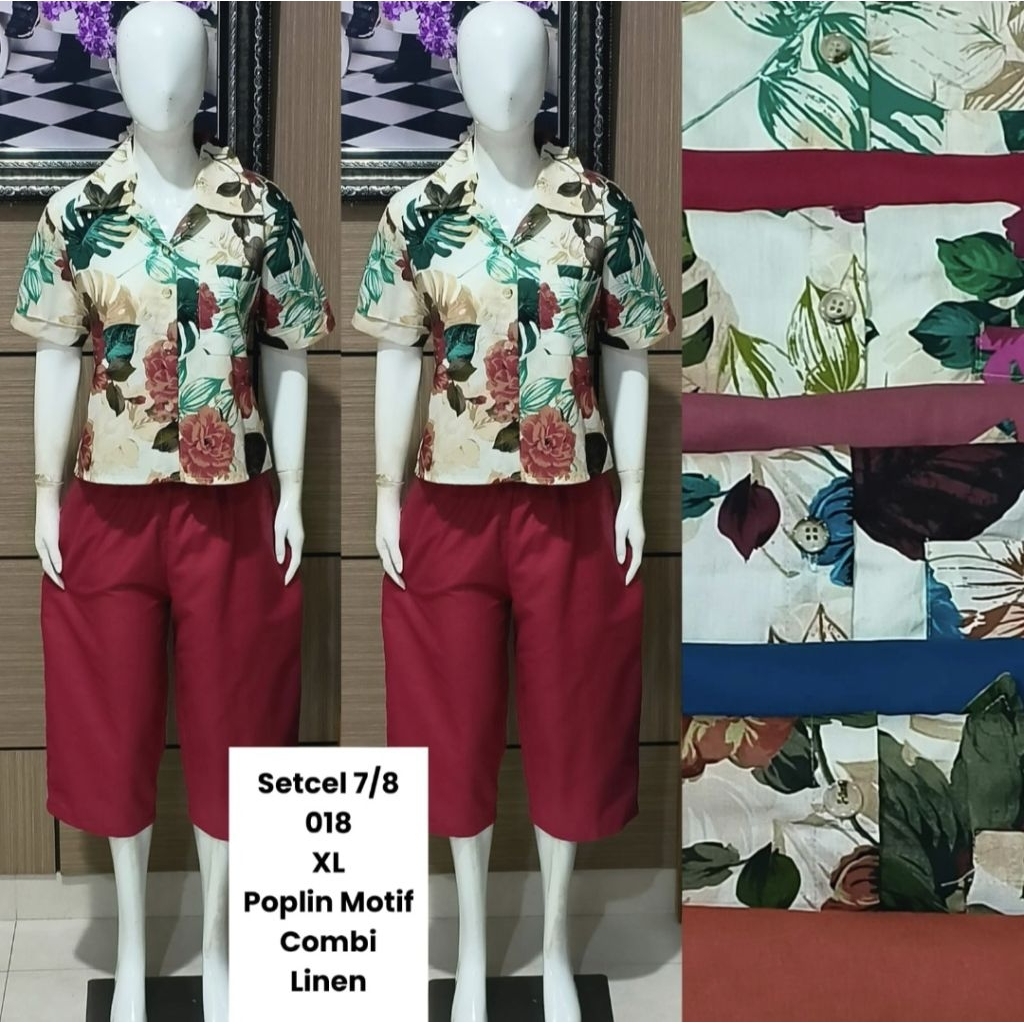 Setelan Celana 7/8 fashione wanita dewasa