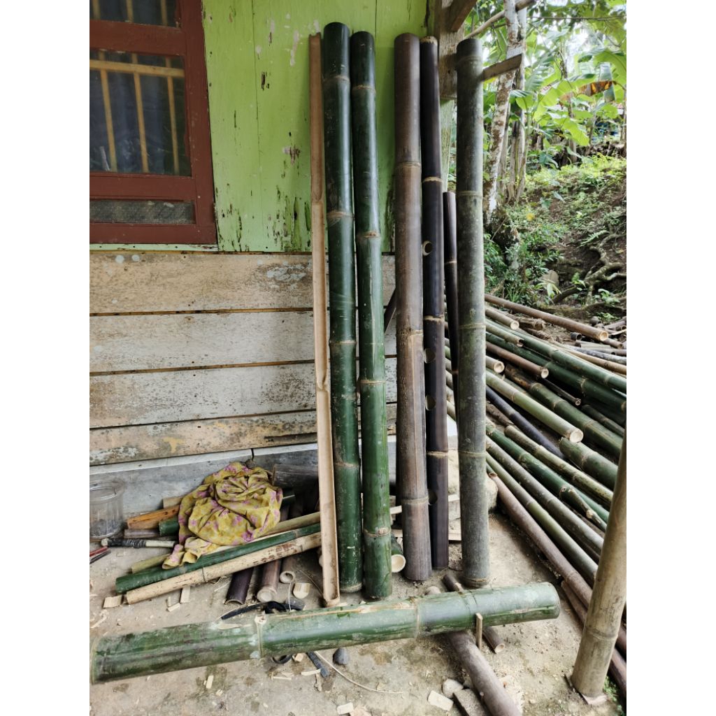 bambu motif tutul panjang 2 meter