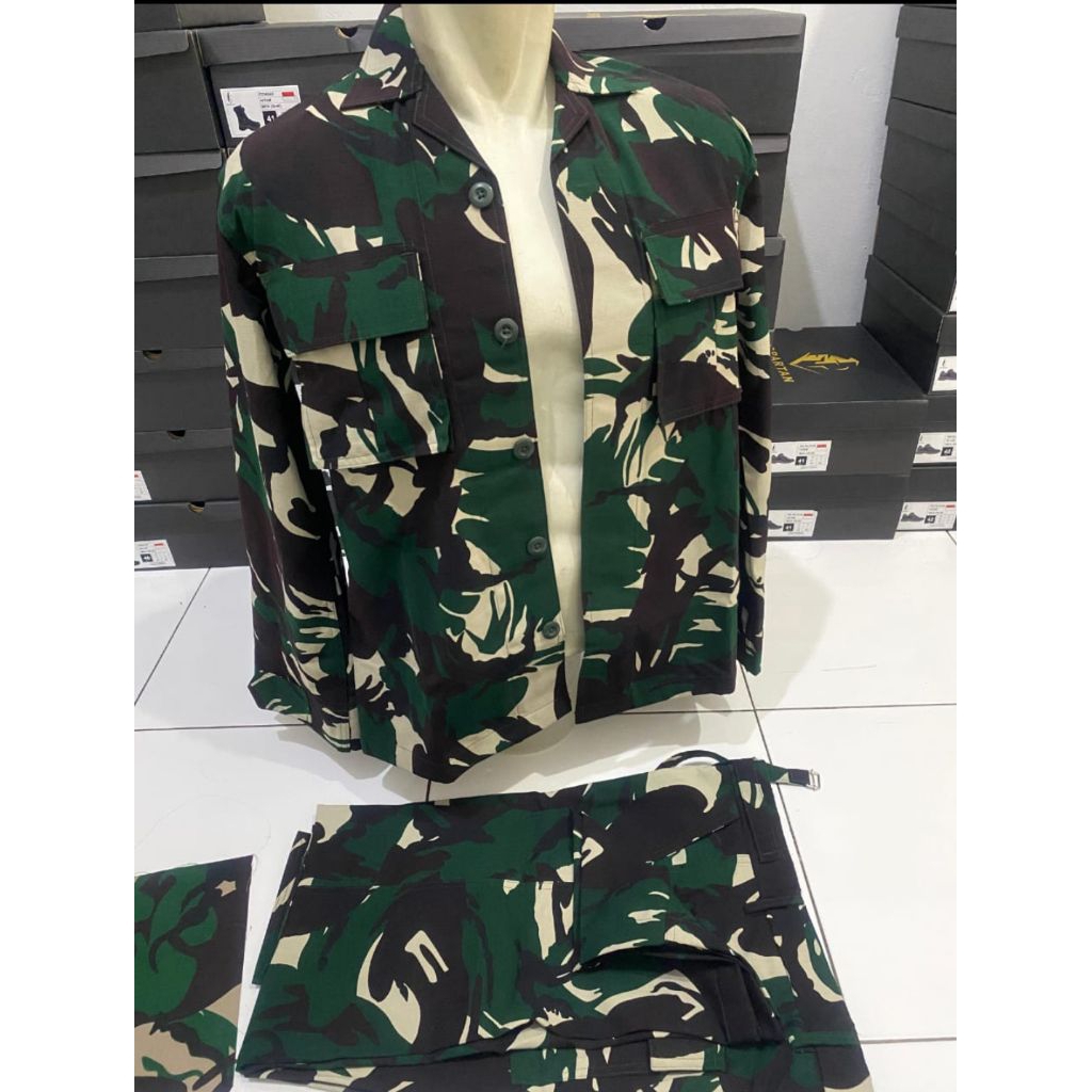 Baju Pdl TNI Mikropoli Chevalier Warna Gelap